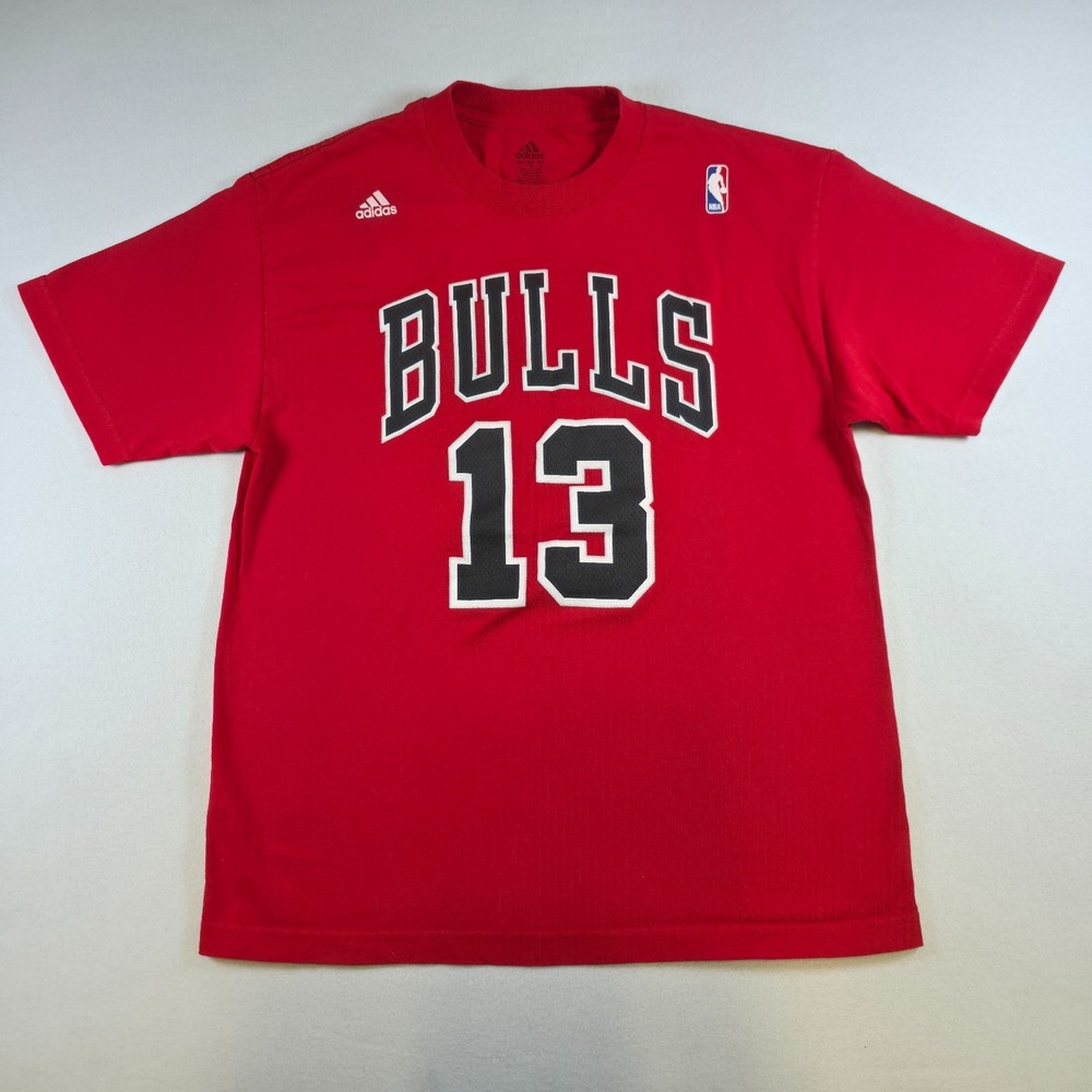 Adidas Chicago Bulls Men's Number 13 Joakim Noah Crew Neck T Shirt Size Large